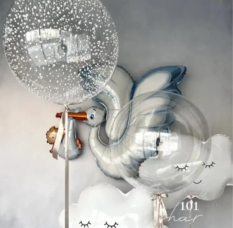 Праздничные облака лучшие идеи шаров на выписку мальчика