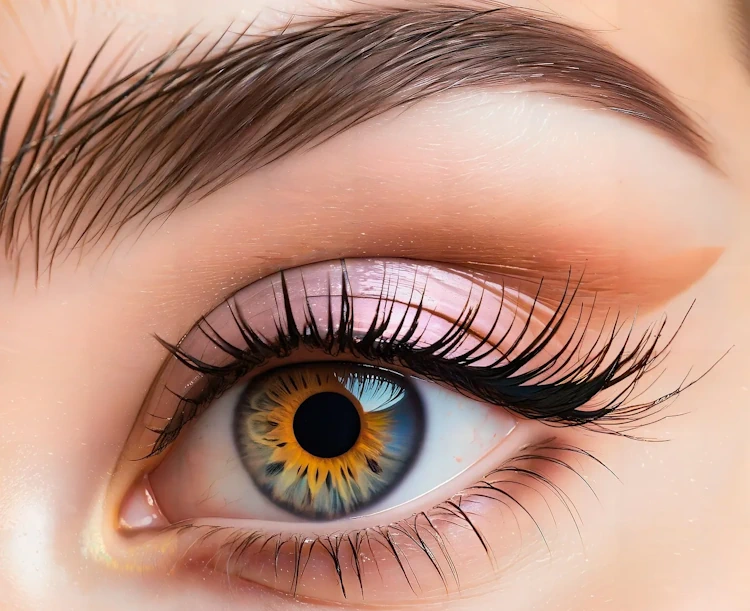 Женская бровь и глаз