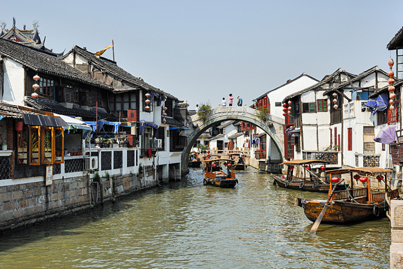 Древнее Венеции: кадры из города Чжуцзяцзяо