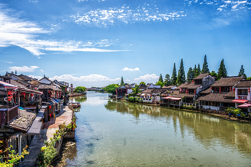 Древнее Венеции: кадры из города Чжуцзяцзяо