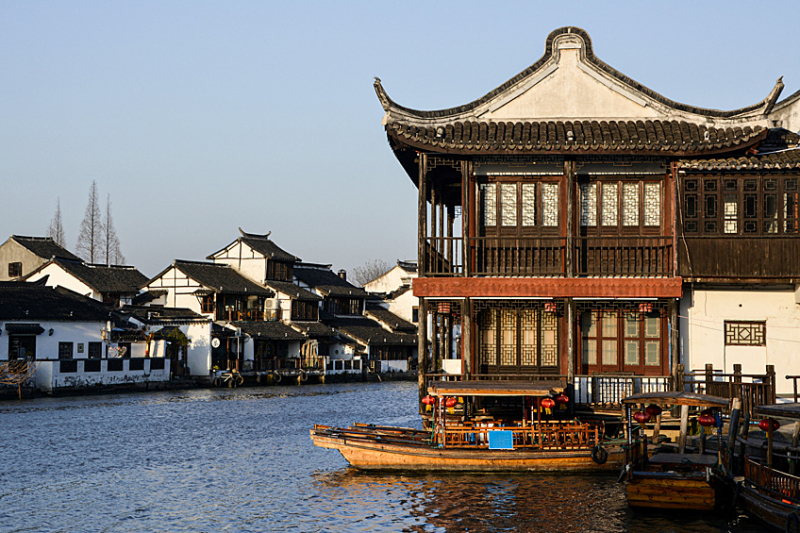 Древнее Венеции: кадры из города Чжуцзяцзяо