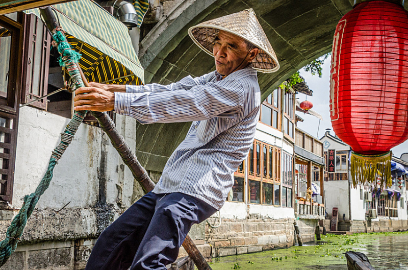 Древнее Венеции: кадры из города Чжуцзяцзяо