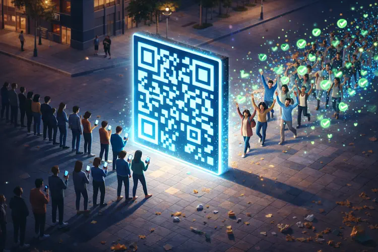 Гигантский qr код